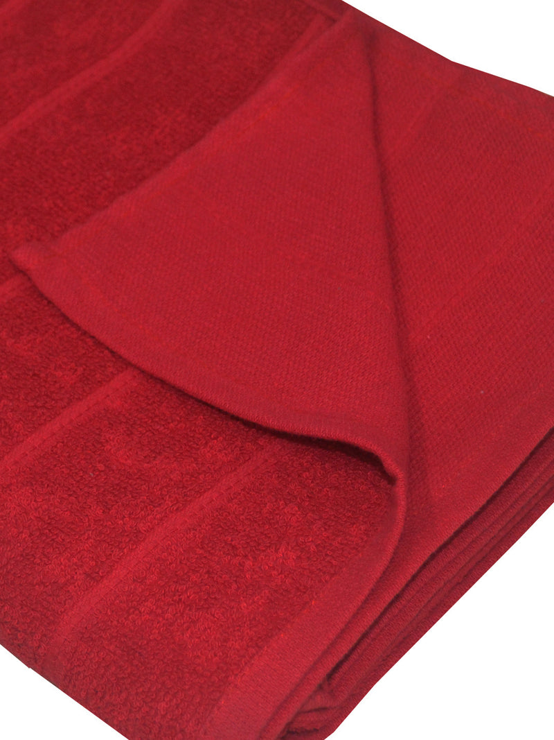 Reversible One Side Terry 100% Cotton Towel <small> (solid-red)</small>