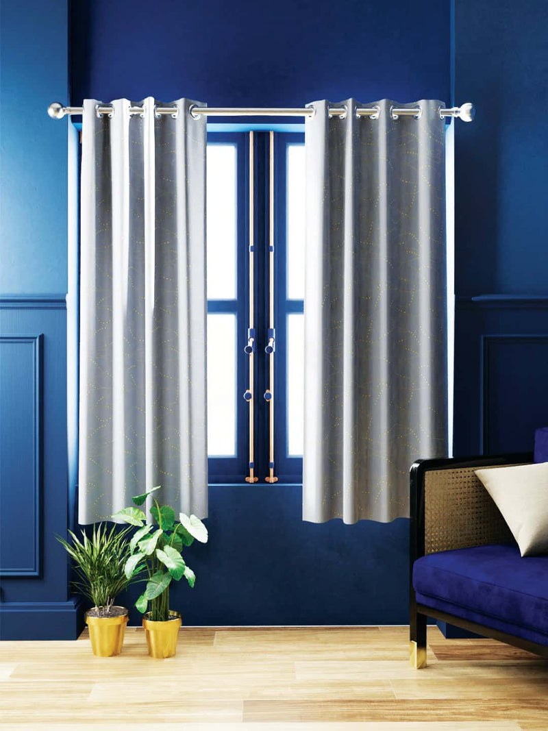 100% Blackout Thermal Insulated Noise Reducing Eyelet Curtain <small> (abstract-cool grey)</small>CURTAINC_WC151_WC151