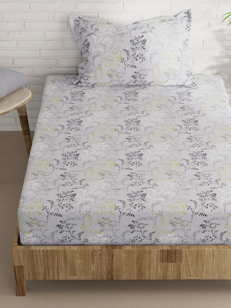 Extra Smooth Micro Single Bedsheet With 1 Pillow Cover <small> (floral-lilac/multi)</small>