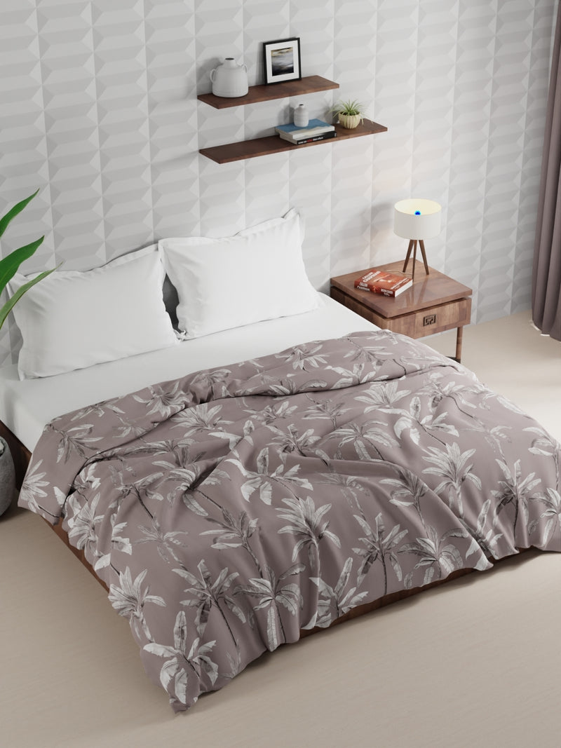 Super Soft Microfiber Double Comforter For All Weather <small> (floral-bronz)</small>