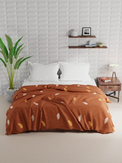 Super Soft Microfiber Double Comforter For All Weather <small> (floral-brown)</small>