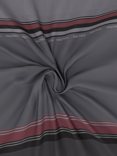 Super Fine 100% Satin Cotton Blanket With Pure Cotton Flannel Filling <small> (stripe-bronze)</small>