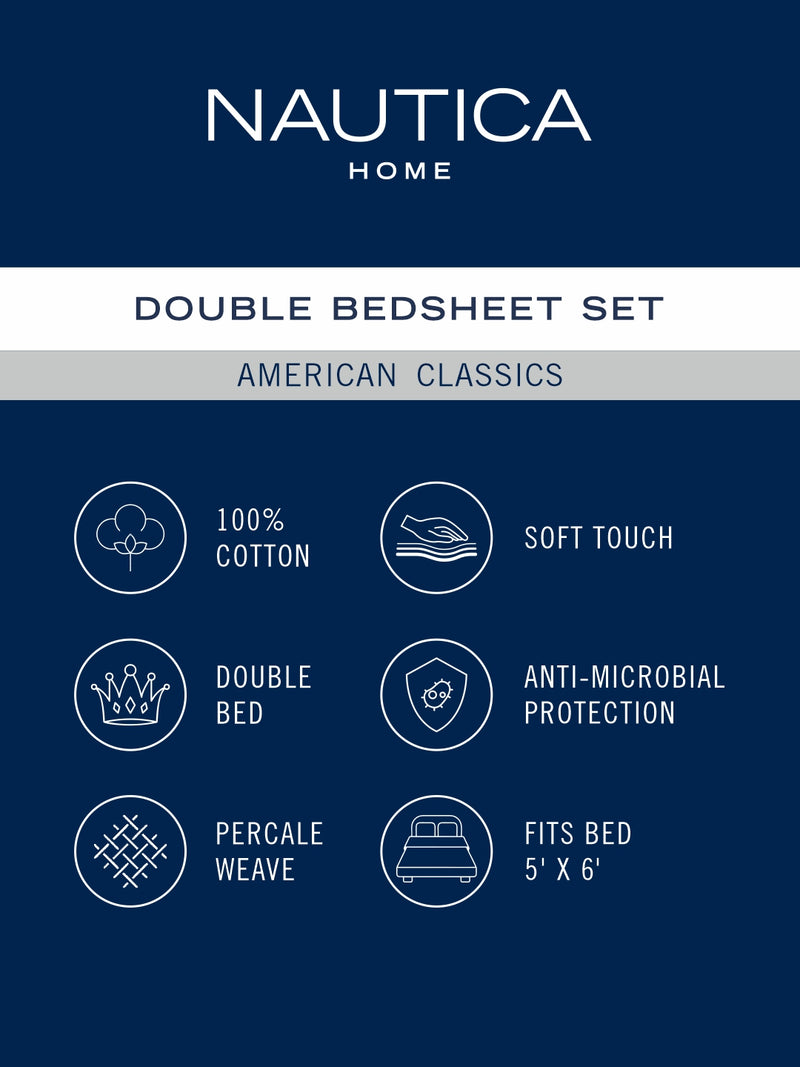100% Pure Cotton Double Bedsheet With 2 Pillow Covers <small> (checks-forestgreen)</small>