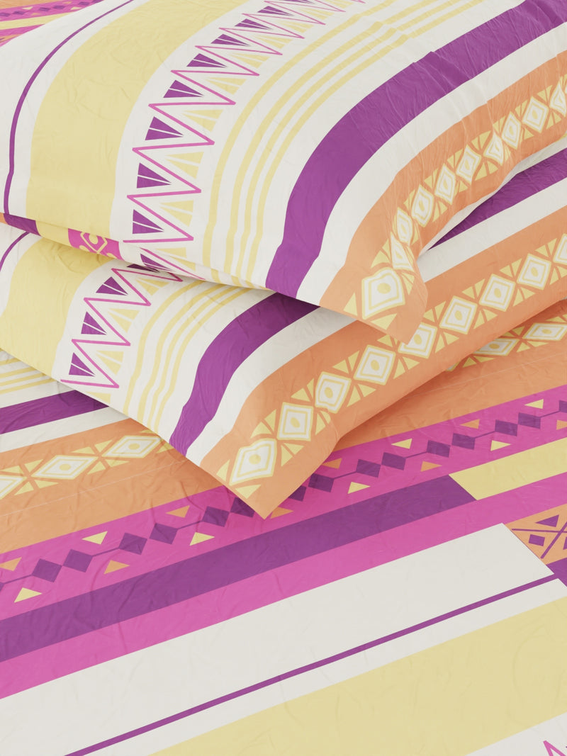 100% Pure Cotton Double Bedsheet With 2 Pillow Covers <small> (ornamental-multi)</small>