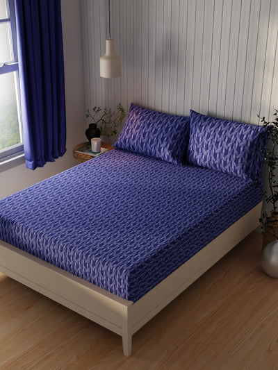 Extra Smooth Cotton Double Bedsheet With 2 Pillow Covers <small> (checks-berry)</small>