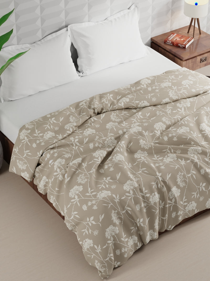 Super Soft Microfiber Double Comforter For All Weather <small> (floral-wheat)</small>