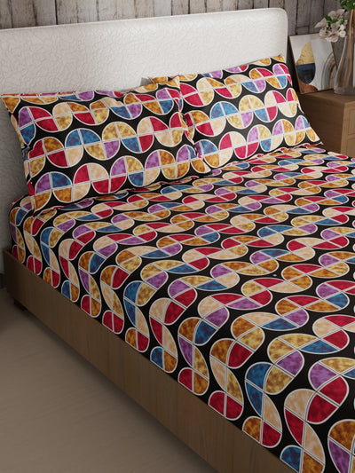 Bamboo Micro King Bedsheet With 2 Pillow Covers <small> (ornamental-multi)</small>