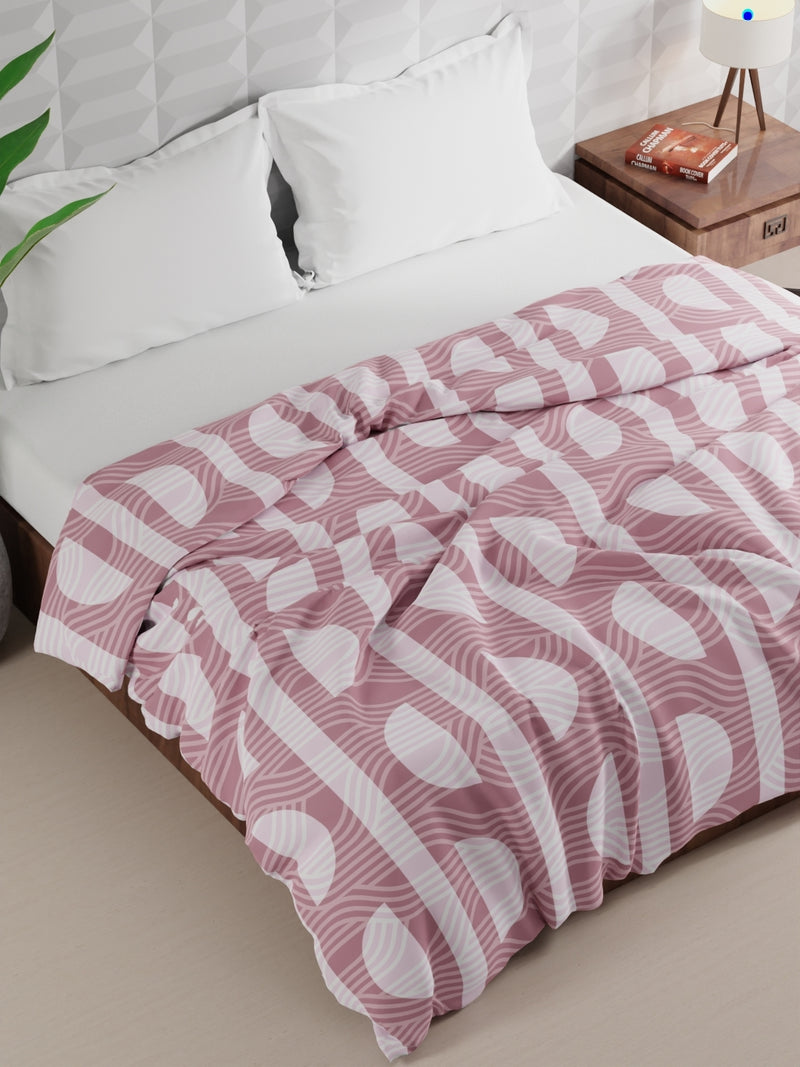 Super Soft Microfiber Double Comforter For All Weather <small> (ornamental-pink)</small>