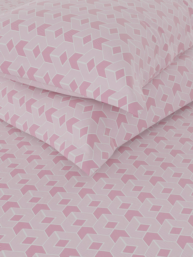 Extra Smooth Micro Double Bedsheet With 2 Pillow Covers <small> (floral-pink)</small>