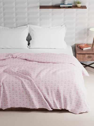 Super Soft Microfiber Double Comforter For All Weather <small> (floral-pink)</small>