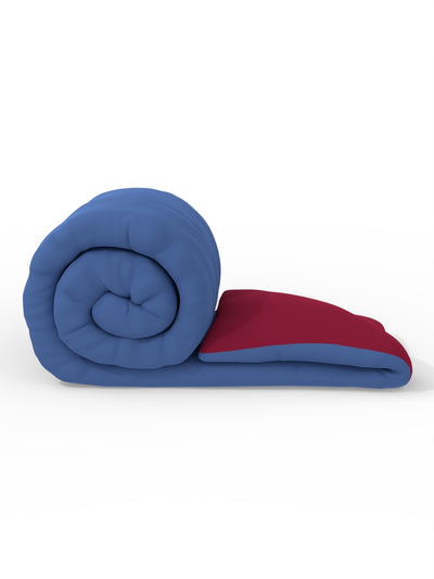 Air Cool Microfiber Reversible Heavy Comforter For Winters <small> (solid-navyblue/red)</small>