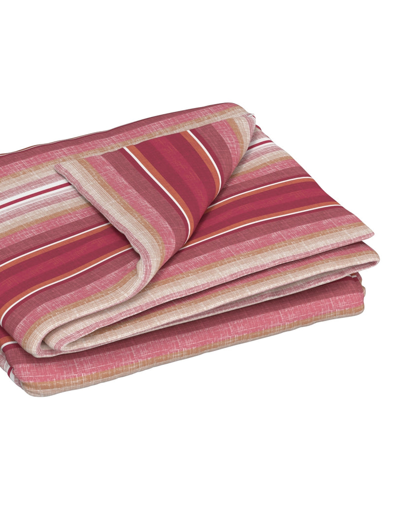 100% Premium Cotton Blanket With Pure Cotton Flannel Filling <small> (stripe-orange/multi)</small>