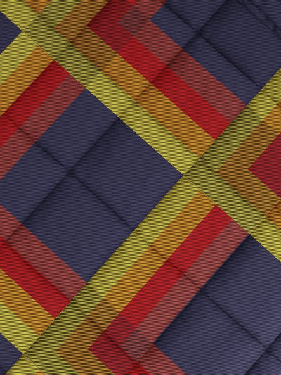 100% Premium Cotton Fabric Comforter For All Weather <small> (stripe-dk.purple/multi)</small>