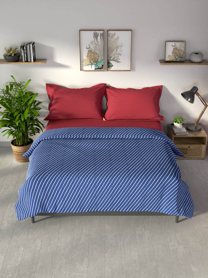 100% Premium Cotton Blanket With Pure Cotton Flannel Filling <small> (checks-blue/multi)</small>