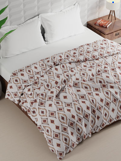 Super Soft Microfiber Double Comforter For All Weather <small> (floral-ivory/multi)</small>