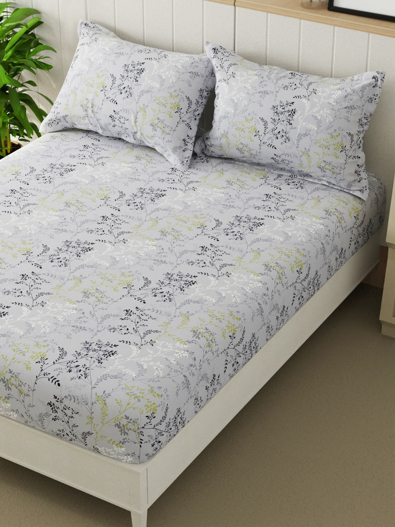 Extra Smooth Micro Double Bedsheet With 2 Pillow Covers <small> (floral-lilac/multi)</small>