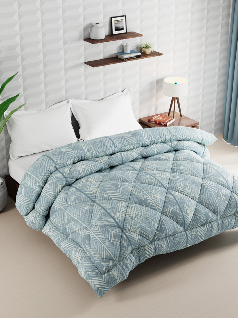 Super Soft Microfiber Double Comforter For All Weather <small> (abstract-blue)</small>