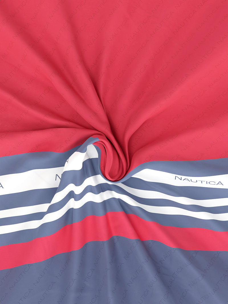 Super Soft 100% Cotton King Bedsheet With 2 Pillow Covers <small> (stripe-rose/indigo)</small>