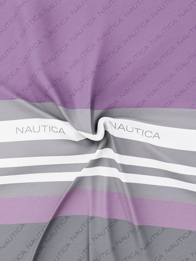 Super Soft 100% Cotton King Bedsheet With 2 Pillow Covers <small> (stripe-wine/iron)</small>