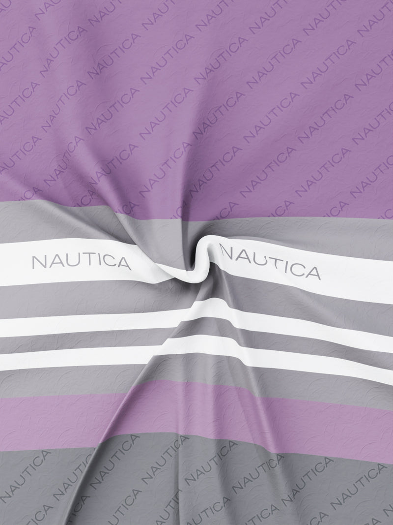 Super Soft 100% Cotton King Bedsheet With 2 Pillow Covers <small> (stripe-wine/iron)</small>