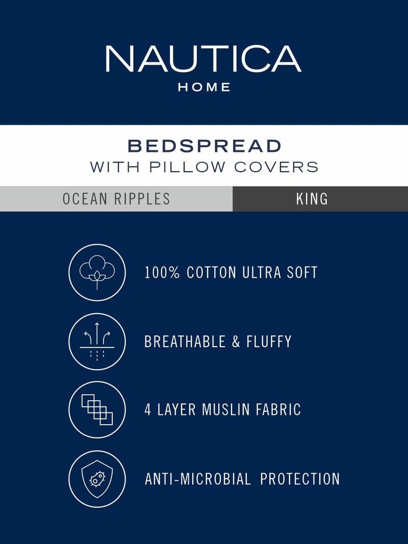 100% Cotton Bedsheet With 2 Pillow Covers With 4 Layers Seersucker <small> (solid-navy)</small>
