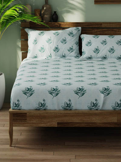 Super Soft 100% Cotton Xl King Size Bedsheet With 2 Pillow Covers <small> (checks-choco/rust)</small>