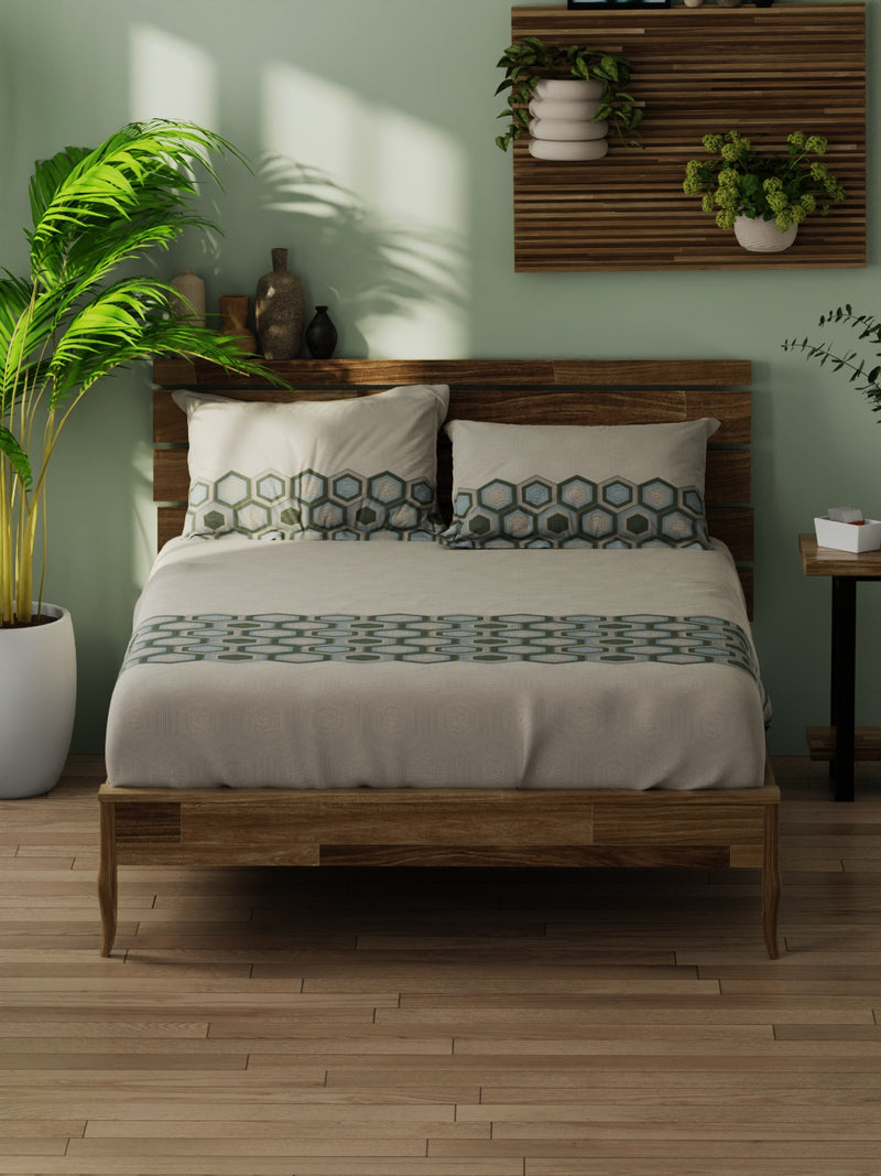 Super Soft 100% Cotton Xl King Size Bedsheet With 2 Pillow Covers <small> (abstract-mouse)</small>