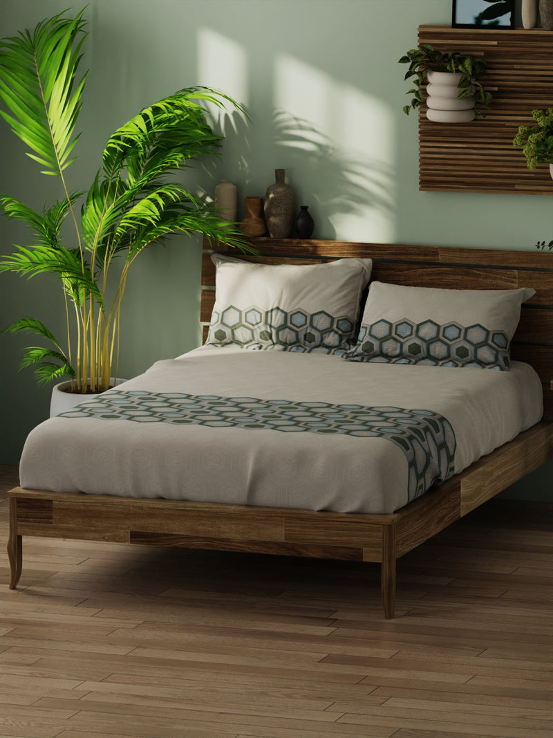 Super Soft 100% Cotton Xl King Size Bedsheet With 2 Pillow Covers <small> (abstract-mouse)</small>