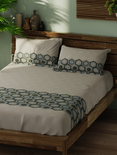 Super Soft 100% Cotton Xl King Size Bedsheet With 2 Pillow Covers <small> (abstract-mouse)</small>