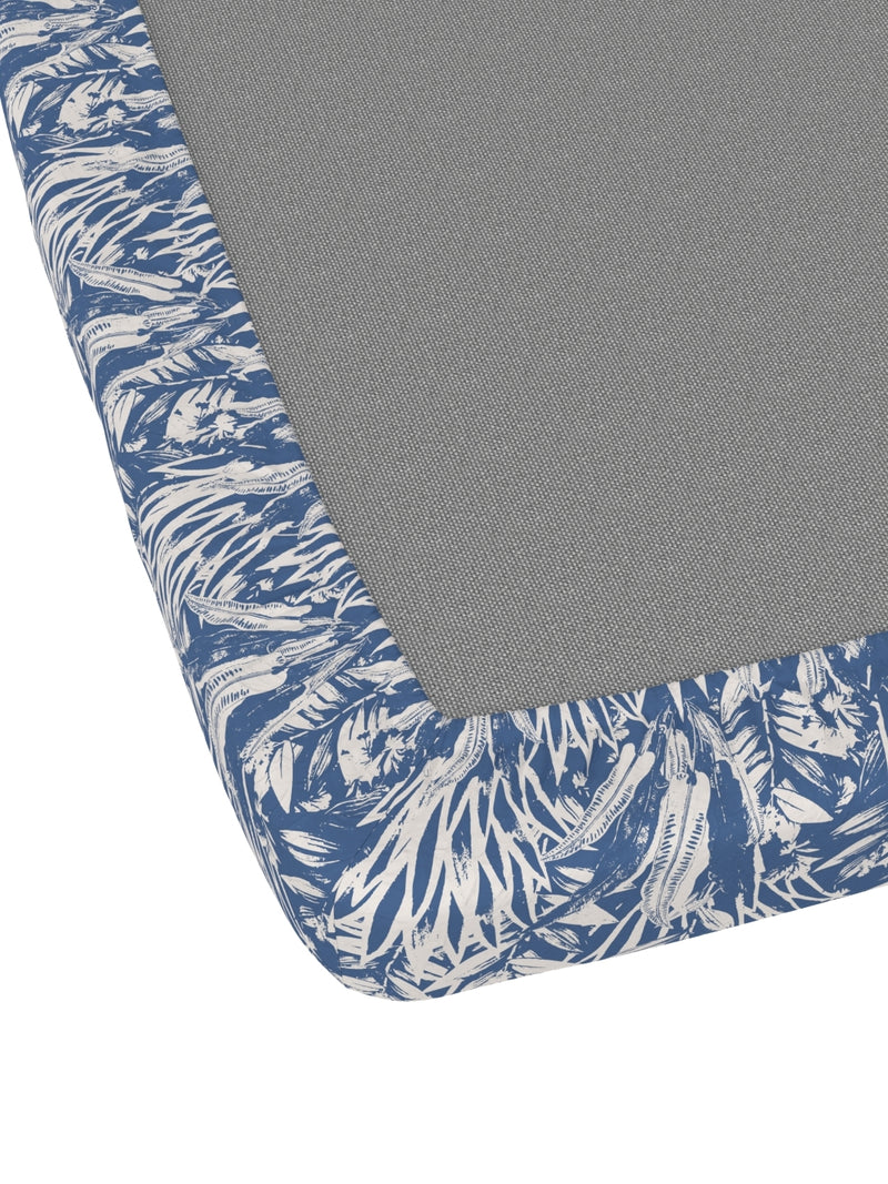 Extra Smooth Micro Fitted Double Bedsheet With 2 Pillow Covers <small> (floral-blue)</small>
