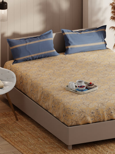 Extra Smooth Micro Double Bedsheet With 2 Pillow Covers <small> (floral-sandune)</small>