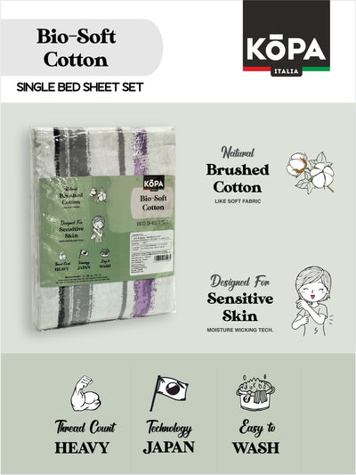 Extra Smooth Micro Single Bedsheet With 1 Pillow Covers <small> (floral-grey/red)</small>