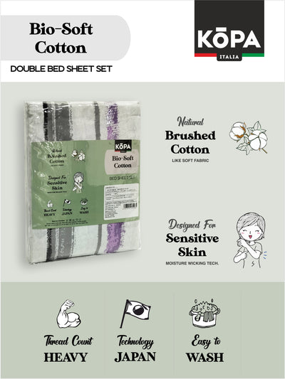 Extra Smooth Micro Double Bedsheet With 2 Pillow Covers <small> (floral-beige/brown)</small>