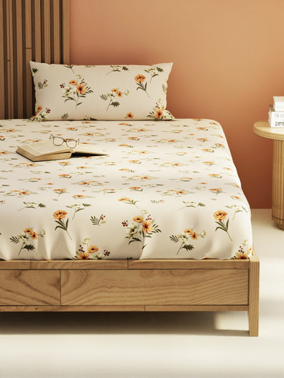 Extra Smooth Micro Single Bedsheet With 1 Pillow Cover <small> (checks-multi)</small>