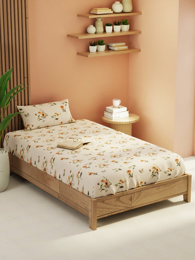 Extra Smooth Micro Single Bedsheet With 1 Pillow Cover <small> (checks-multi)</small>
