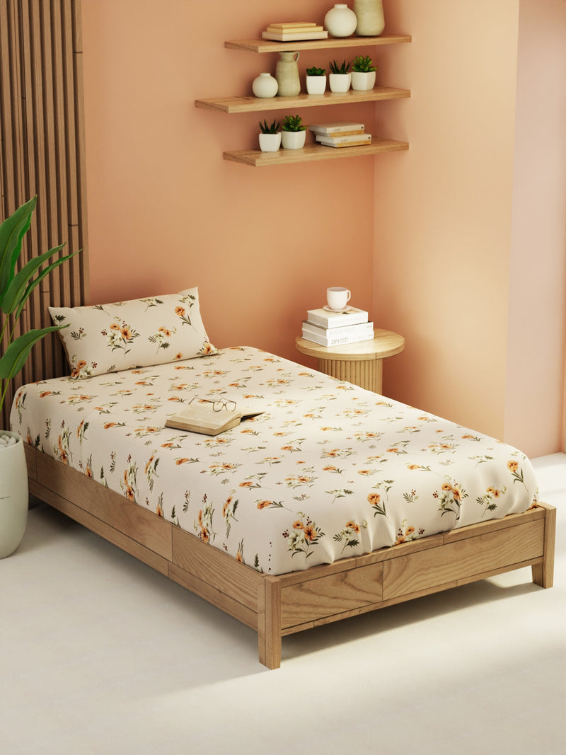 Extra Smooth Micro Single Bedsheet With 1 Pillow Cover <small> (checks-multi)</small>