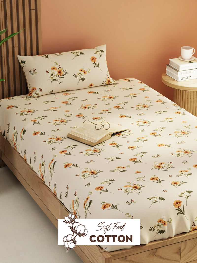 Extra Smooth Micro Single Bedsheet With 1 Pillow Cover <small> (checks-multi)</small>