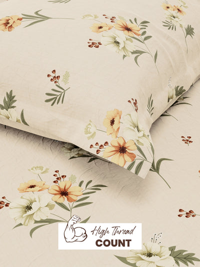 Extra Smooth Micro Single Bedsheet With 1 Pillow Cover <small> (checks-multi)</small>