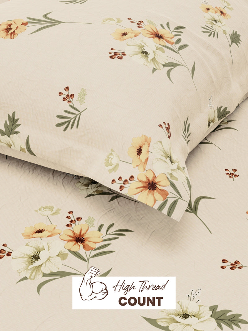 Extra Smooth Micro Single Bedsheet With 1 Pillow Cover <small> (checks-multi)</small>