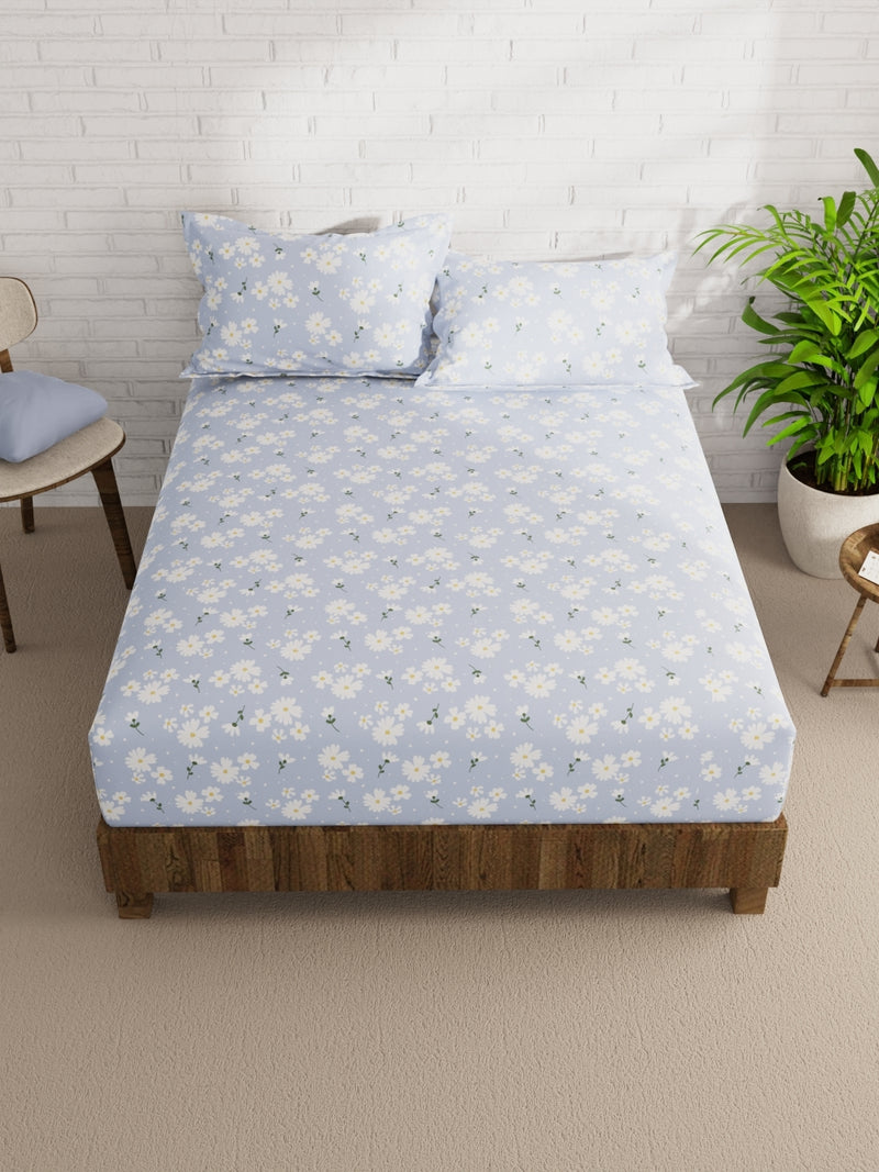 Extra Smooth Micro Double Bedsheet With 2 Pillow Covers <small> (abstract-multi)</small>