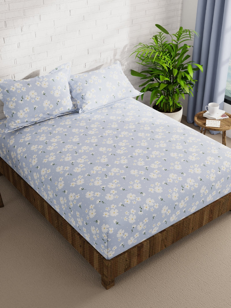 Extra Smooth Micro Double Bedsheet With 2 Pillow Covers <small> (abstract-multi)</small>