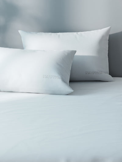 Super Soft 100% Cotton Xl King Size Bedsheet With 2 Pillow Covers <small> (solid-white)</small>