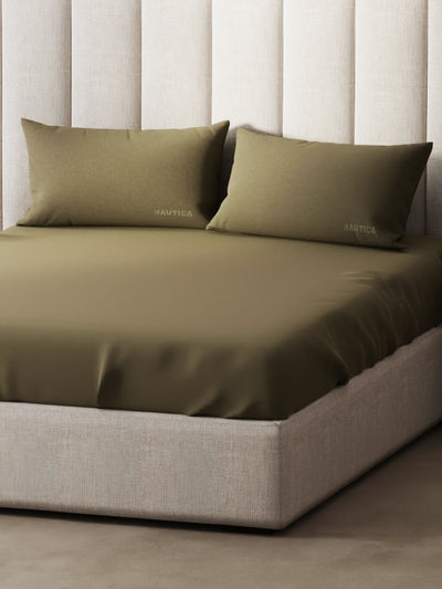 Super Soft 100% Cotton Xl King Size Bedsheet With 2 Pillow Covers <small> (solid-mocha)</small>