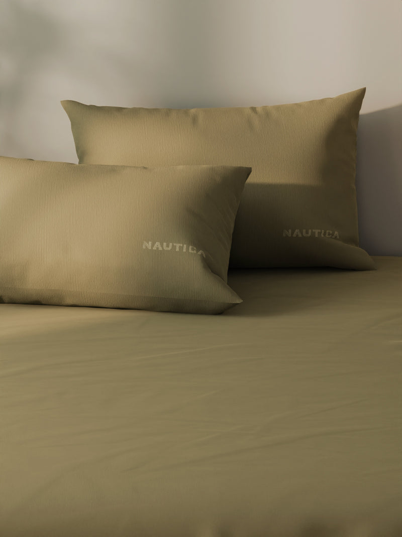 Super Soft 100% Cotton Xl King Size Bedsheet With 2 Pillow Covers <small> (solid-mocha)</small>