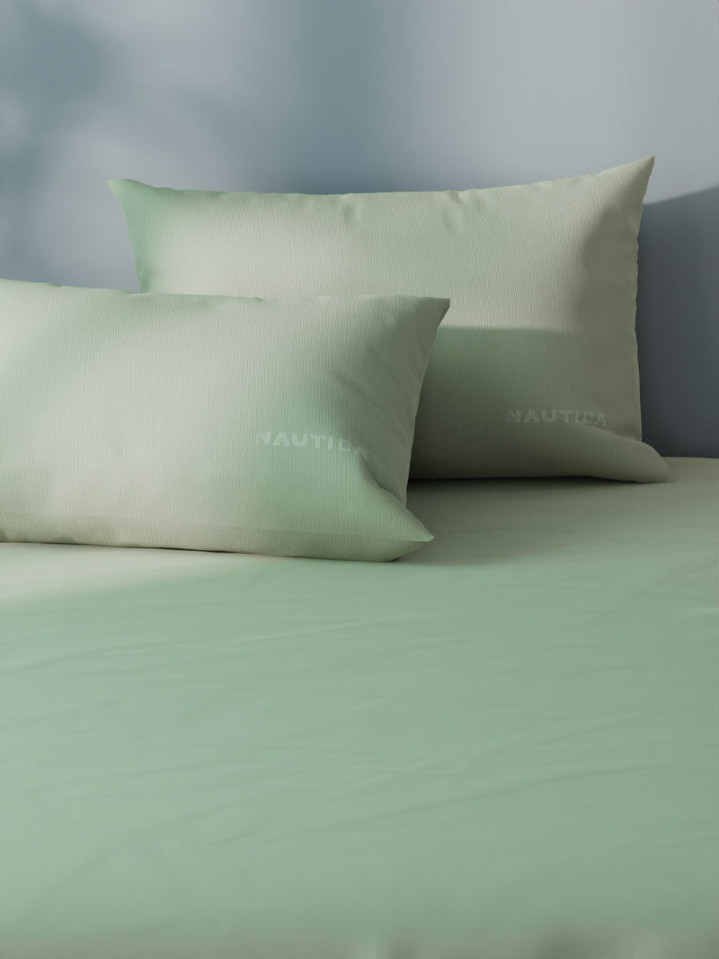 Super Soft 100% Cotton Xl King Size Bedsheet With 2 Pillow Covers <small> (solid-olive)</small>