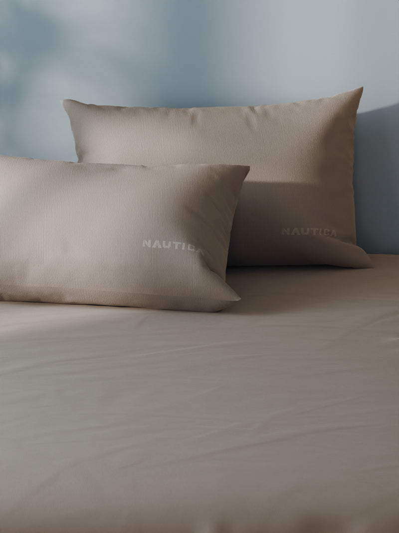 Super Soft 100% Cotton Xl King Size Bedsheet With 2 Pillow Covers <small> (solid-mauve)</small>