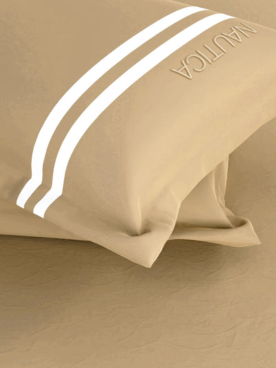 Luxurious 100% Egyptian Satin Cotton King Bedsheet With 2 Pillow Covers <small> (solid-taupe)</small>