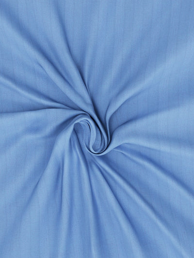 Super Soft 100% Egyptian Cotton Satin Stripe Single Bedsheet With 1 Pillow Cover <small> (solid-skyblue)</small>