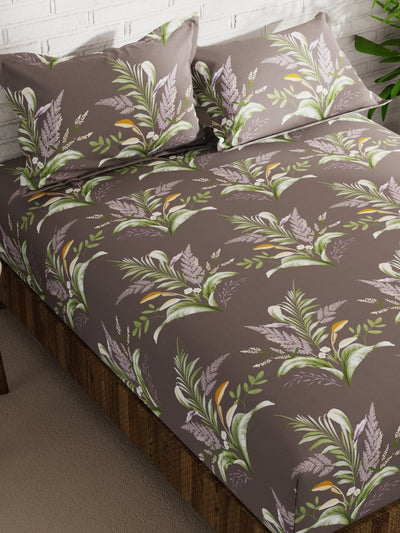 Extra Smooth Micro Double Bedsheet With 2 Pillow Covers <small> (floral-grape)</small>