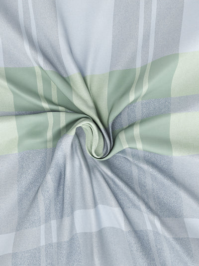 Super Soft 100% Cotton King Bedsheet And 2 Pillow Covers <small> (geometric-grey/green)</small>